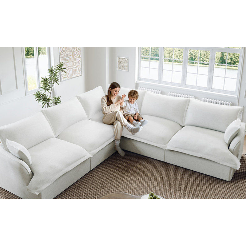 Canapé 114 po Cloud, H 36,5 po x l 114 po x P 114 po