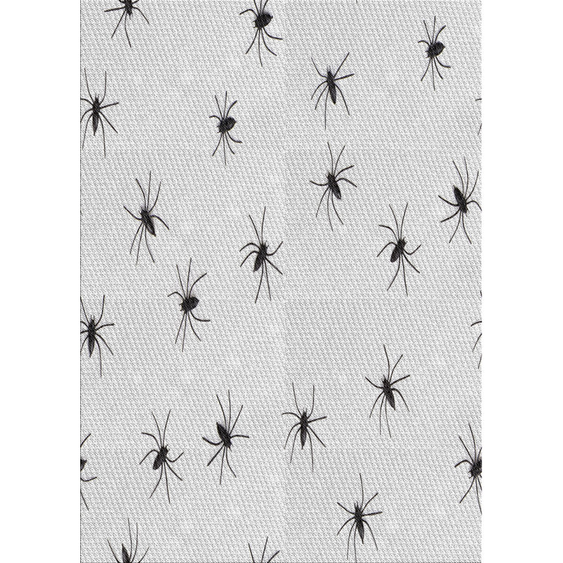 Tapis blanc/gris tissé à la machine, Rectangle 4 pi x 6 pi