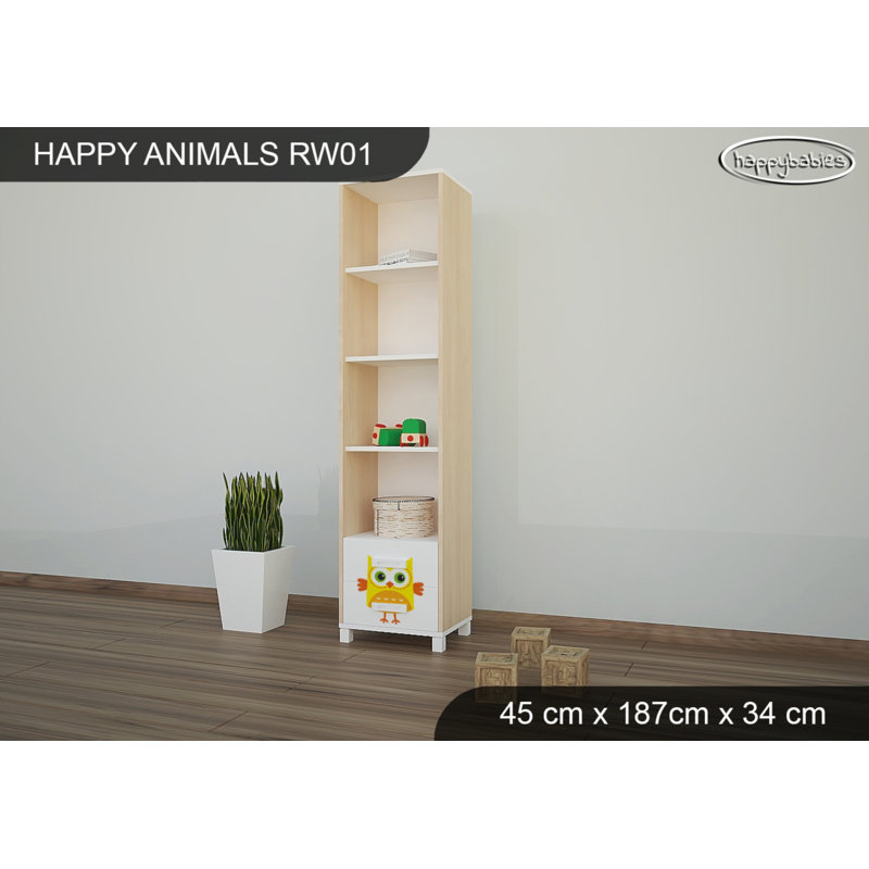 187cm H X 45cm W Cube Unit Kids Bookcase, Bright Pear Tree