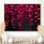 Rose et noir, cascade de fleurs fuschia - art mural sur toile Fuschia