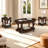 Cherry Wood Coloured Living Room Coffee Table Three Piece Set | Tea Table+double-sided Table Combination, Suitable For Small Spaces Such As Offices, Living Rooms, Apartments, Etc., Easy To Assemble