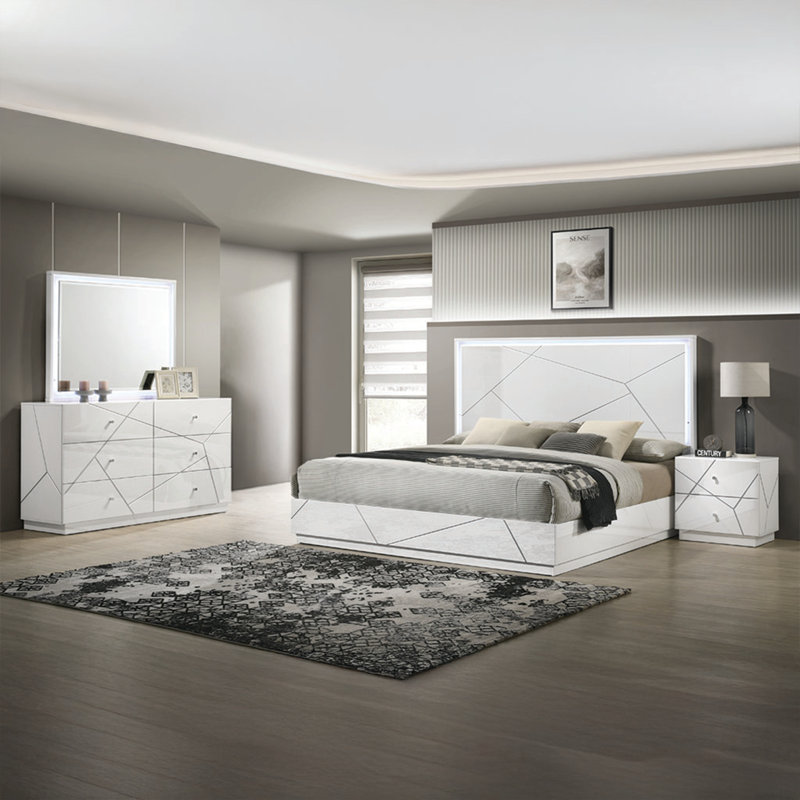 Miroir Manhattan - Cadre laqué avec éclairage à DEL intégré pour un look élégant et moderne (INCLUT LE MIROIR SEULEMENT) Identique à B009P309294 (CA)