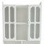 Bureau d'ordinateur de coin en L blanc 2-en-1 avec tiroirs, bibliothèque et huche - Bureau à domicile spacieux