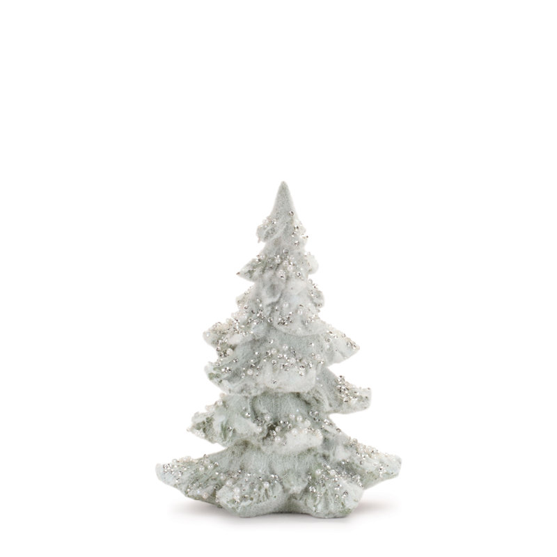 Arbres de Noël perlés et givrés