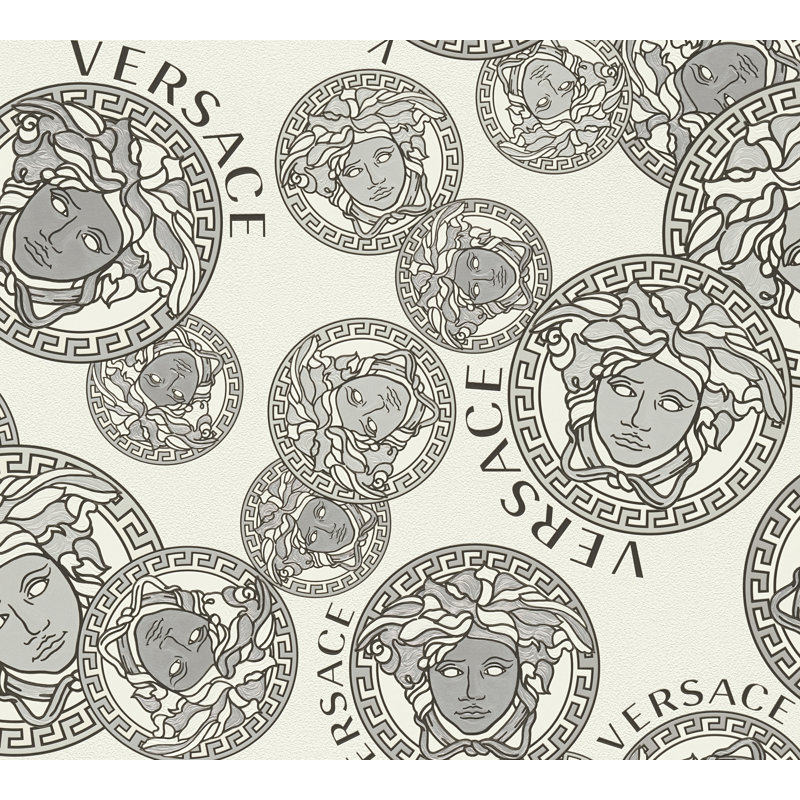 Versace Midnight Sky Monarch Unpasted Vinyl Wallpaper, Silver