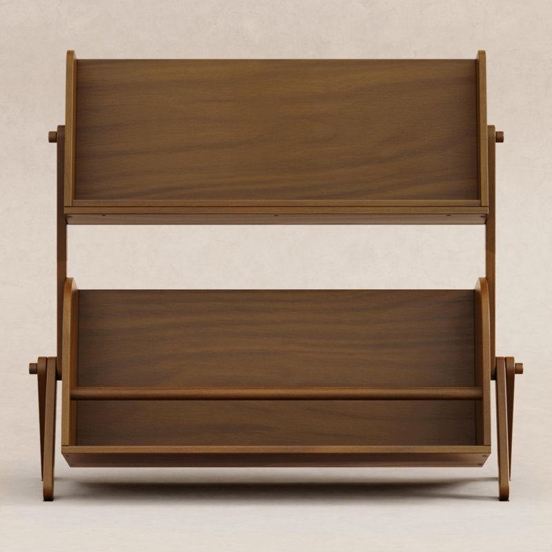 Tally 35.5" Book Caddy, Natural Walnut