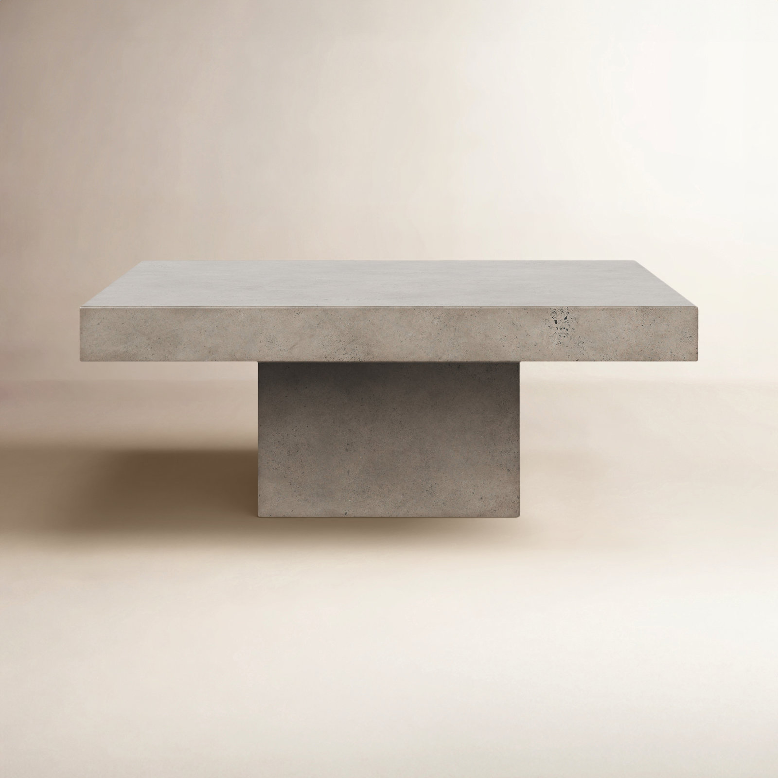 Kareen 43" Concrete Coffee Table, Dark Gray