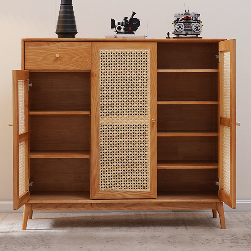 Grande armoire à chaussures moderne avec rangement, Brun