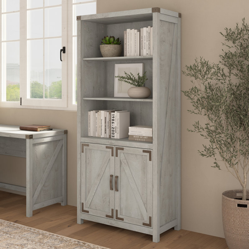 Egils 72" H x 33" W Standard Bookcase, Cottage White