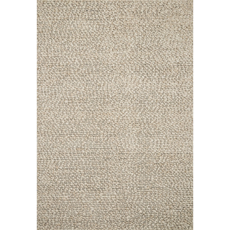 Quarry Wool Area Rug in Beige, Rectangle 2' x 3'