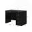 1Pc Glam Makeup Vanity Table Glass Top 5 Drawers Crystal Knobs Black Wooden Bedroom Furniture-1731922626