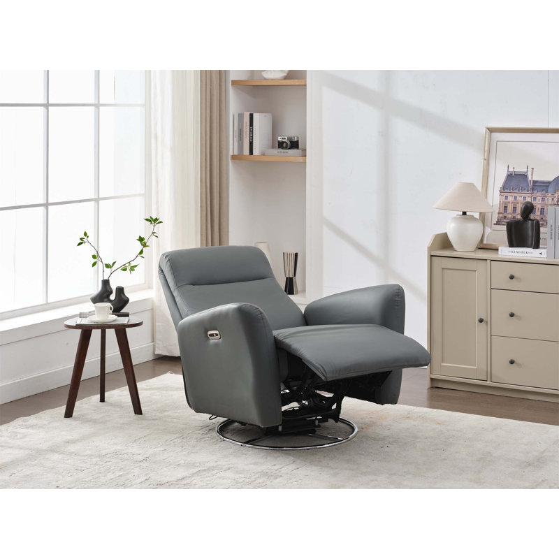 Fauteuil inclinable et pivotant avec 270 fonctions inclinables et berçantes, idéal pour le confort du salon et de la chambre de bébé.