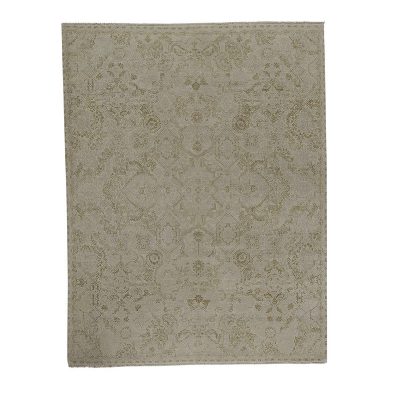 Brookhaven Wool Oriental Area Rug in Beige