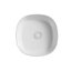 Lavabo de salle de bain vasque carré en porcelaine vitrifiée avec drain escamotable L 17 po x l 17 po