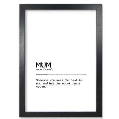Mum Best Definition Quote - Print