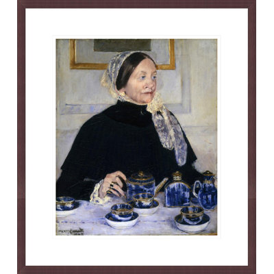 « Dame à  la table de thé » de Mary Cassatt – Reproduction giclée encadrée