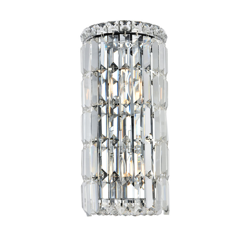 Baldrik 2 - Light Dimmable Bath Sconce, 16" H x 8" W x 8" D, Chrome