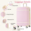 Ensembles de valises avec sacs Hardshell Valise légère à roulettes doubles avec verrou TSA-130040201