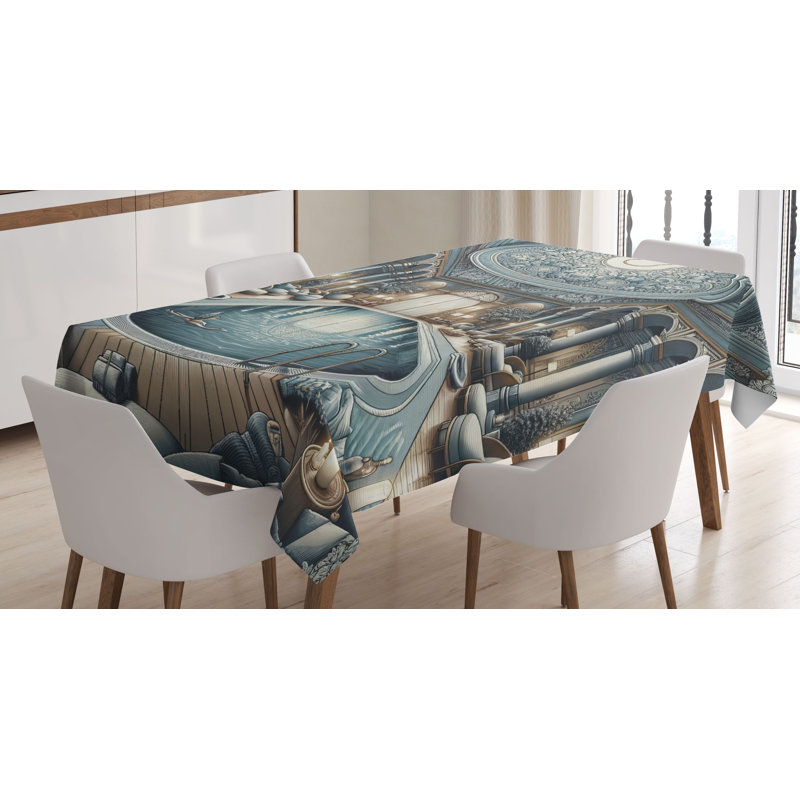 Lauklyn Rectangle No Pattern Microfiber Tablecloth, 90" Rectangle