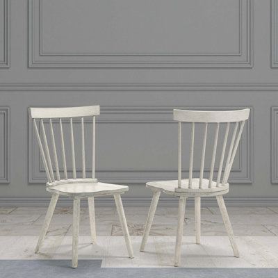 Ensemble de 2 chaises de salle à manger rustique moderne de style campagnard au design rétro, facile à assembler
