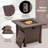 Metal, Stainless Steel Propane Smokeless Fire Pit Table with Hidden Fuel Tank-528224112-528224111