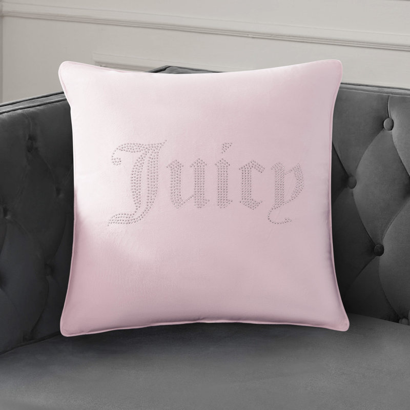 Juicy Couture Rhinestone Decorative Pillows, Pink Marshmellow