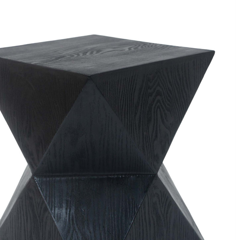 Table d'appoint avec forme prismatique moderne, Noir, noir, noir, noir