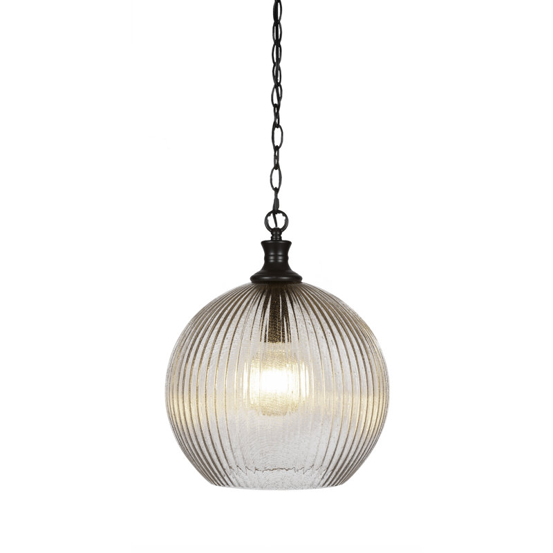 Luminaire suspendu à chaîne 1 lumière Carina, Noir