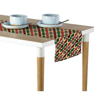 Lynn Christmas Ribbons Table Runner