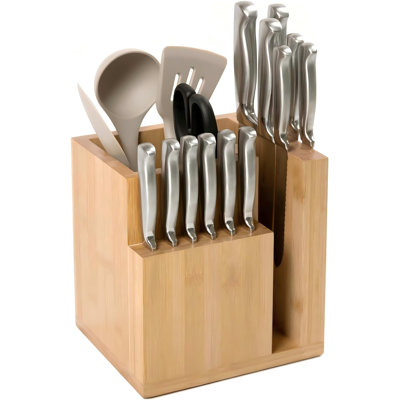 Magnetic Knife Block ,Utensil Holder, Bamboo