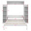 Lit escamotable encastré avec tablettes