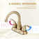2-Handle High Arc Centerset Bathroom Faucet with Drain Assembly