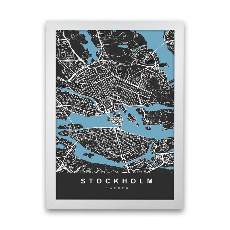 Stockholm - Print, 88cm H x 64cm W x 3cm D, White Paper