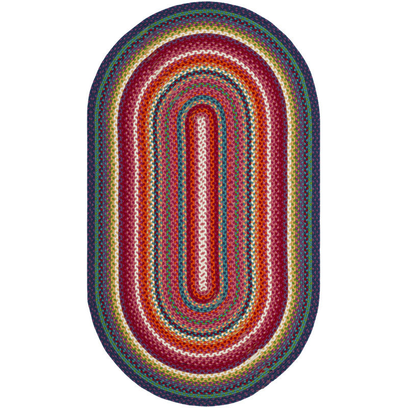 Paulina Hand Woven Performance Machine Washable Geometric Indoor/Outdoor Area Rug, Oval 3' x 5'