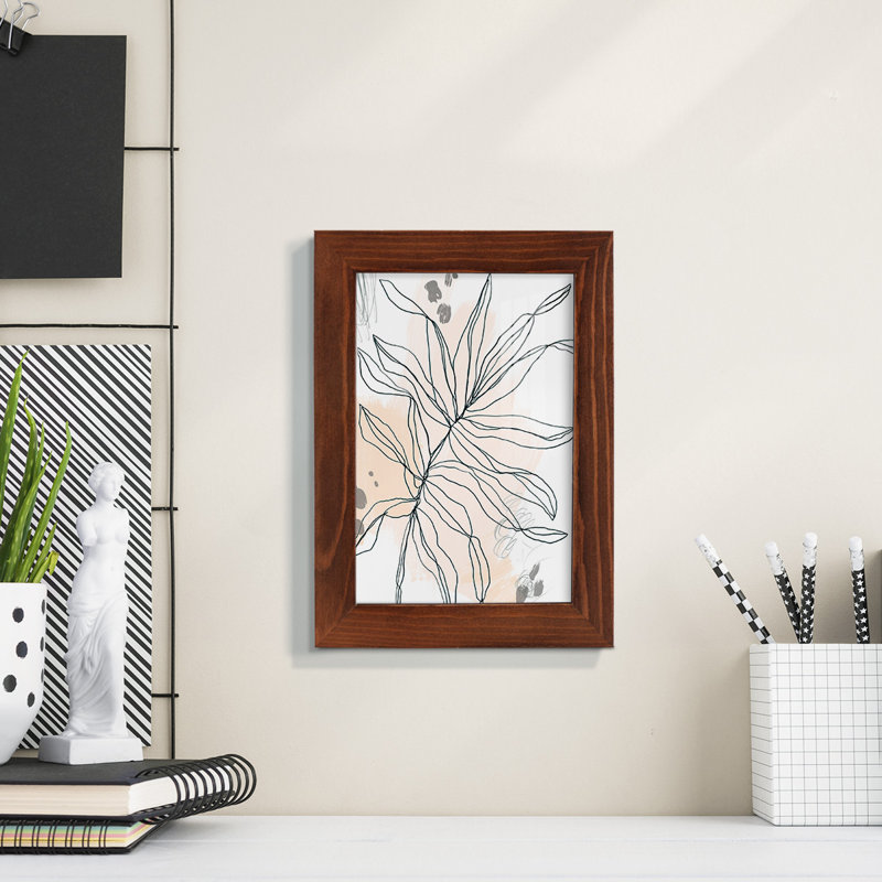 Palm, croquis I encadré sur papier, H 8 po x l 6 po x P 1 po, Châtaigne