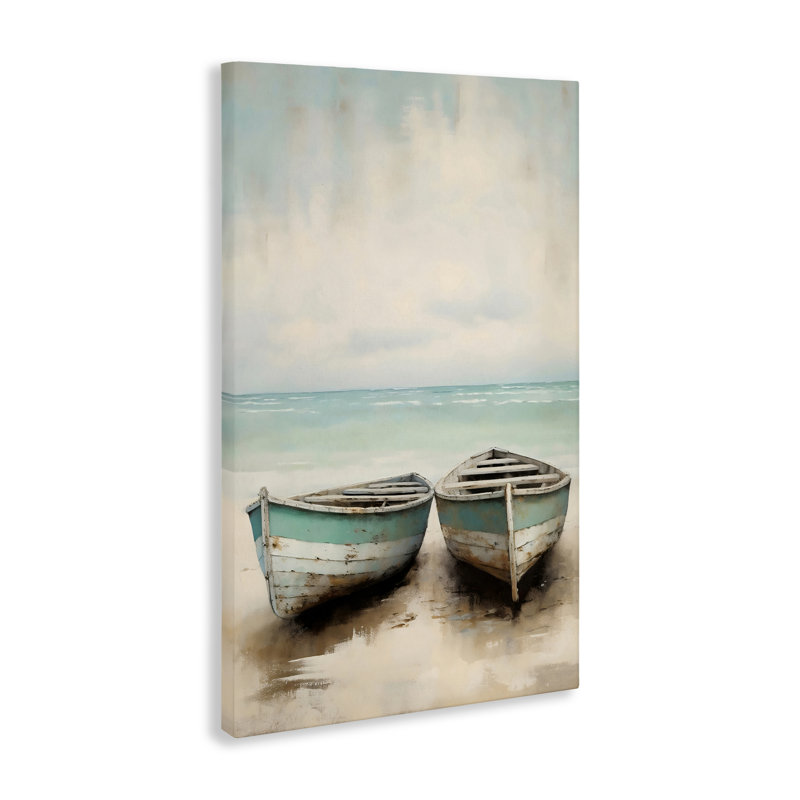 Paire de bateaux patinés, design par LSR Design Studio, H 24 po x l 16 po