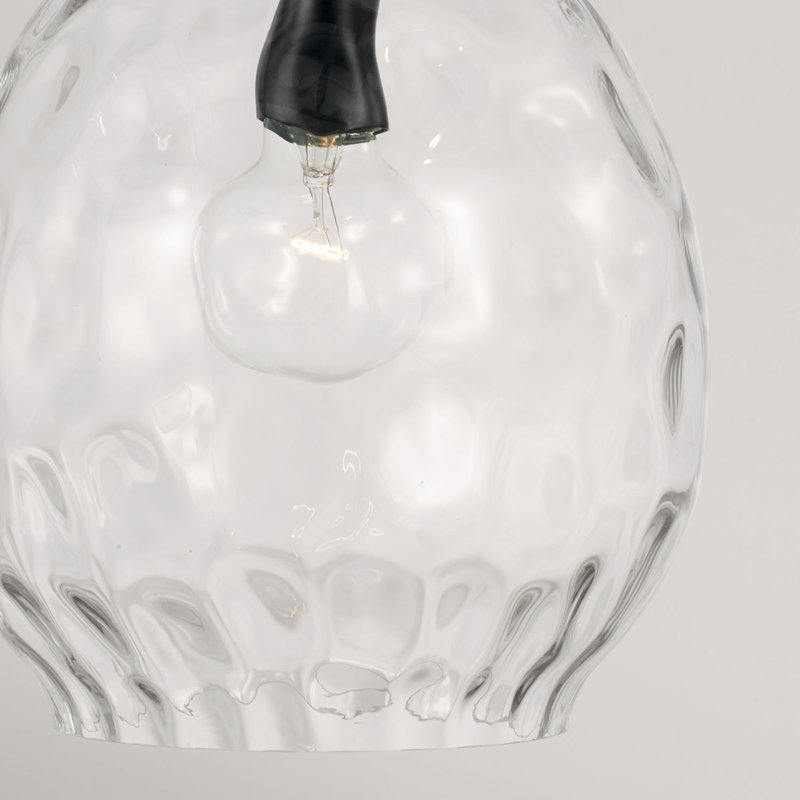 Pendentif 1 Lumière goutte d'eau, Noir