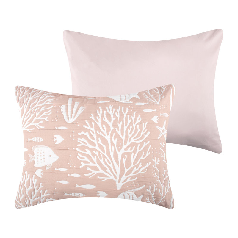 Greenland Home Fasions Marina Blush King Sham, 20x36, King