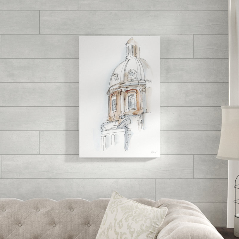 European SketchesIII by Ethan Harper - Painting Print, 76cm H x 51cm W, Wrapped Canvas