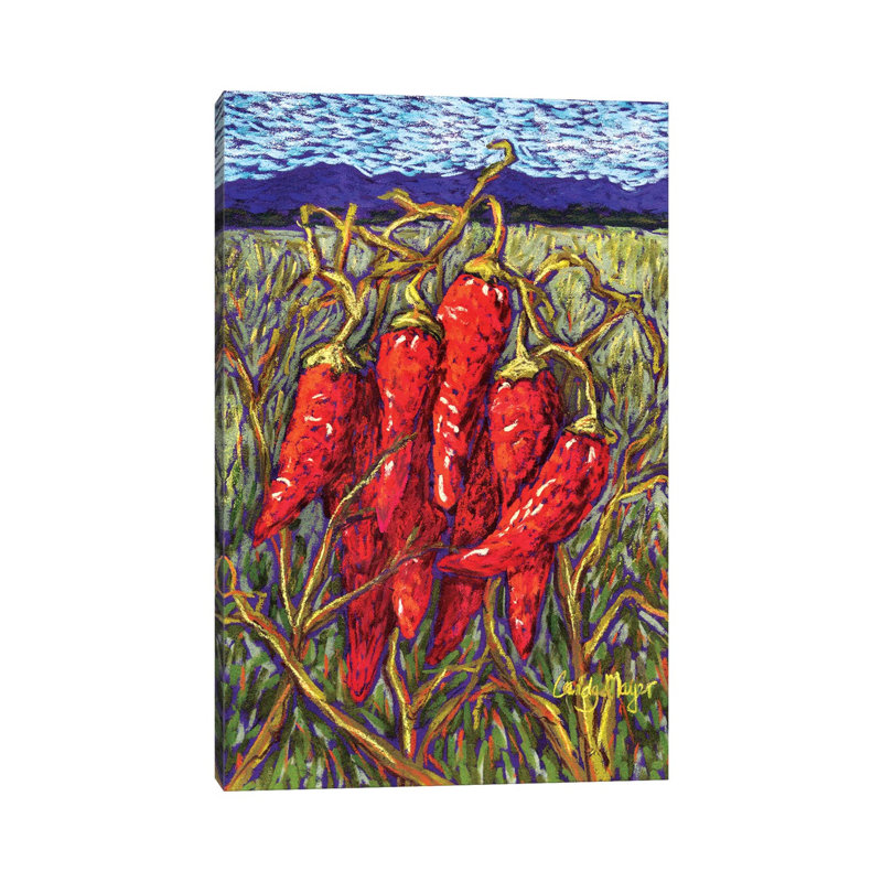 Piments au pastel, H 12 po x l 8 po x P 0,75 po