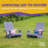 Jack & June Cedar Adirondack Chair, Comfortable Outdoor Wooden Lounge Chair, Durable Backyard Seating