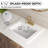 Los Flexi White Drop In Bathroom Sink Ceramic Rectangular with Faucet Hole & Overflow-114023054-114023051