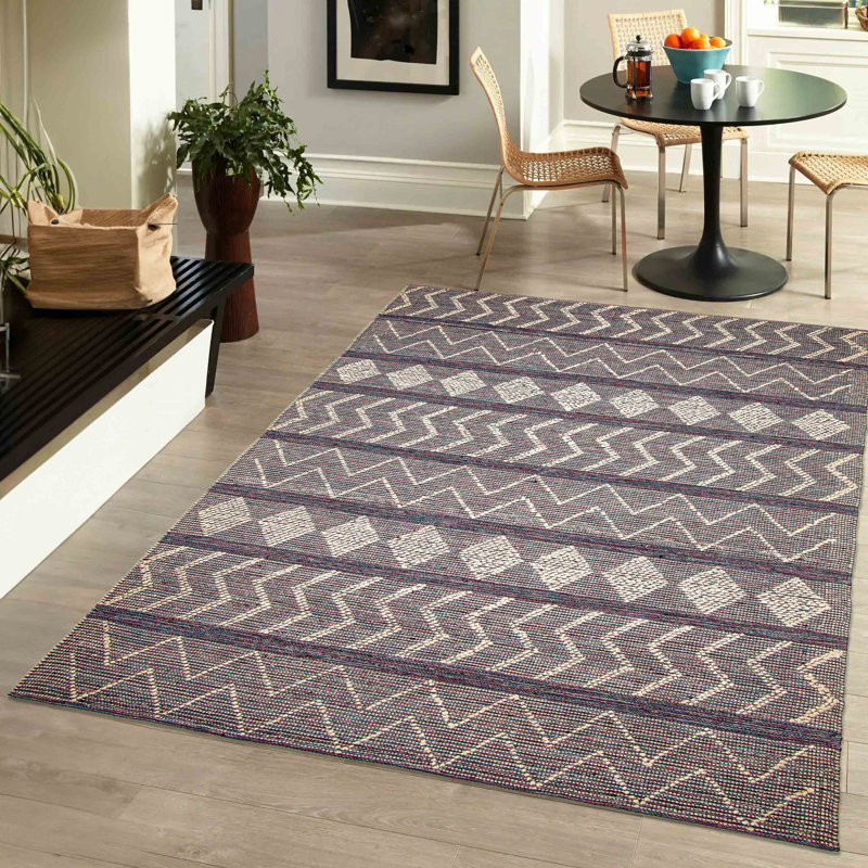 Tapis nouvel âge rectangulaire en laine 6 pi 2 po x 9 pi 6 po Iagulli