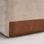Chaise rembourrée en lin sans accoudoirs avec roulettes-623653858