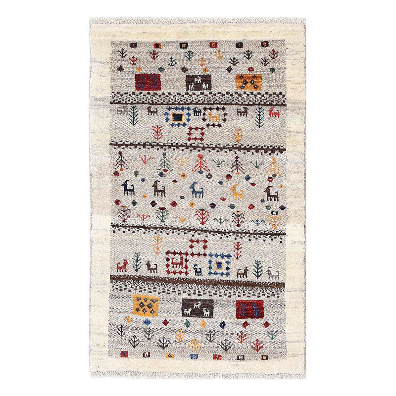 Persian hand knotted Gabbeh Loribaft 2'X 3'4"