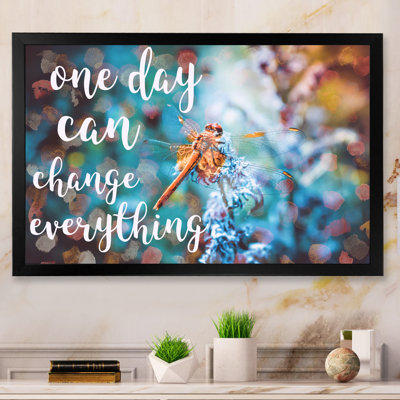" One Day Can Change Everything "