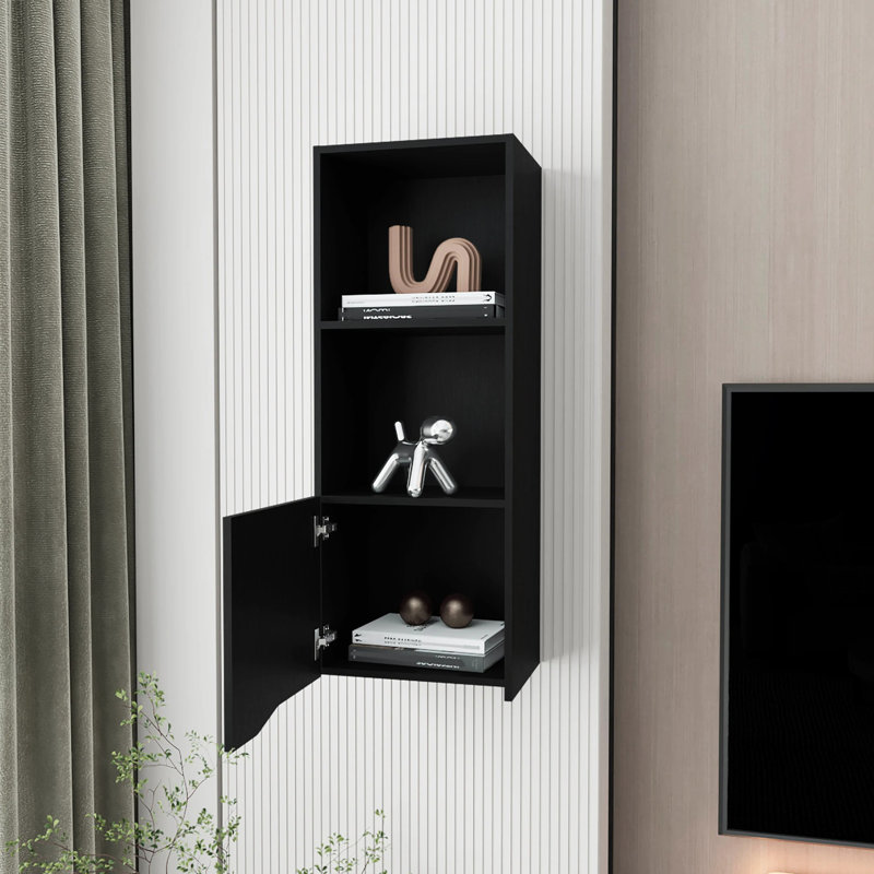 Armoire moderne noire pour mur, Black