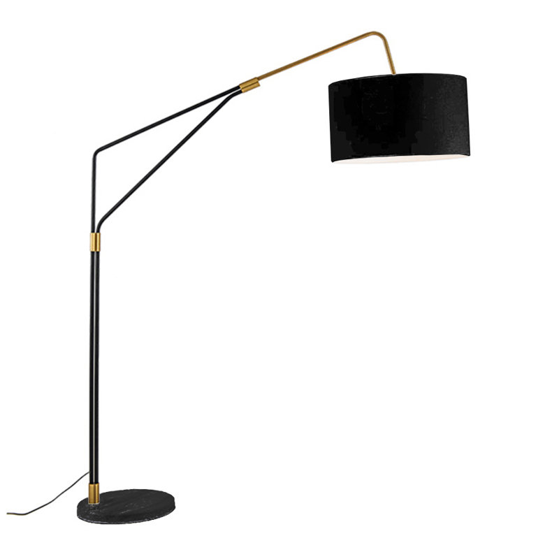 Lampe sur pied arquée 84 po Turley, Noir