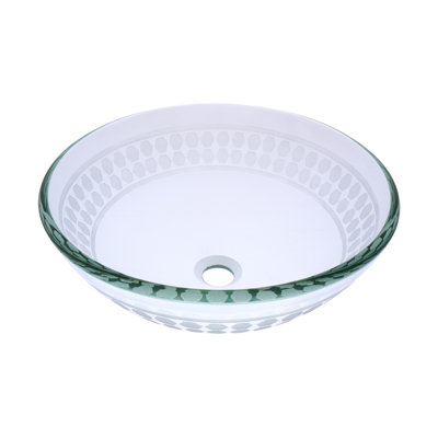 Novatto 16.5'' Clear Glass Circular Bathroom Sink