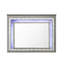 Miroir grossissant avec commode en chêne gris clair